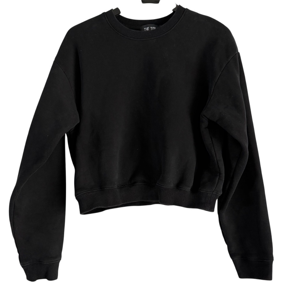 The Tox Technique Crewneck Sweatshirt Women’s SZ Medium Black Cropped